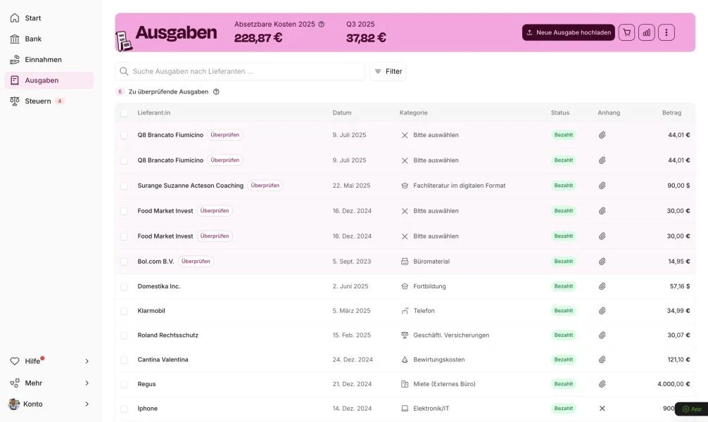 Accountable Ausgaben