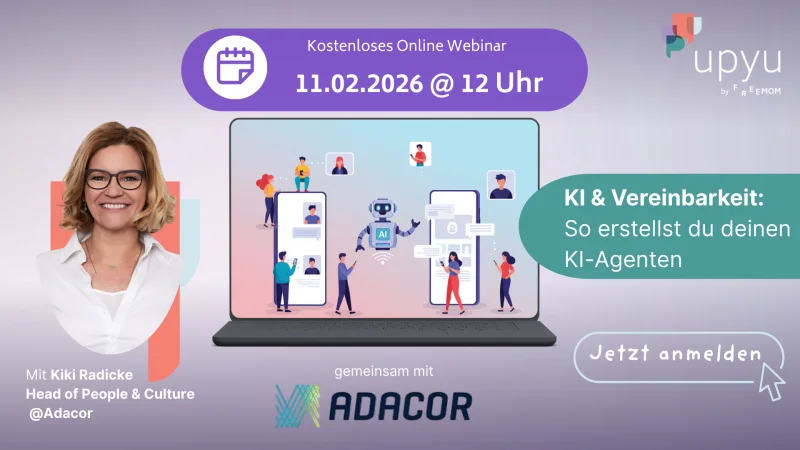 Vereinbarkeit & KI: So erstellst du deinen KI-Agenten Fotos Webinare