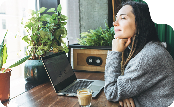 Freelancerin arbeitet-UPYU