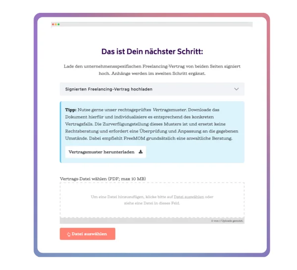 rechtsgeprüften Vertrag mit UPYU erstellen
